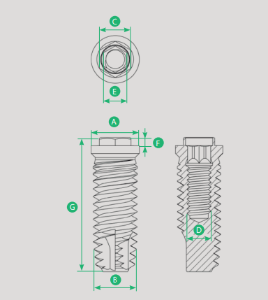 Implante Classic CI HE Com parafuso - 5.0mm x 7mm Plat 5mm 8