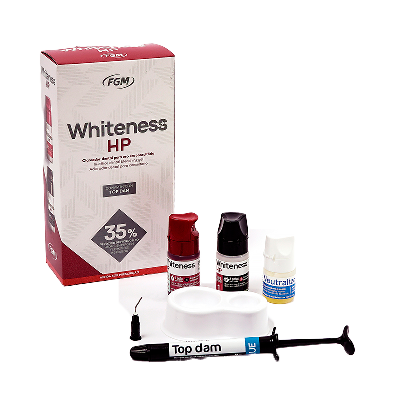 Kit Clareador Whiteness HP 35% com Top Dam - 3 Pacientes