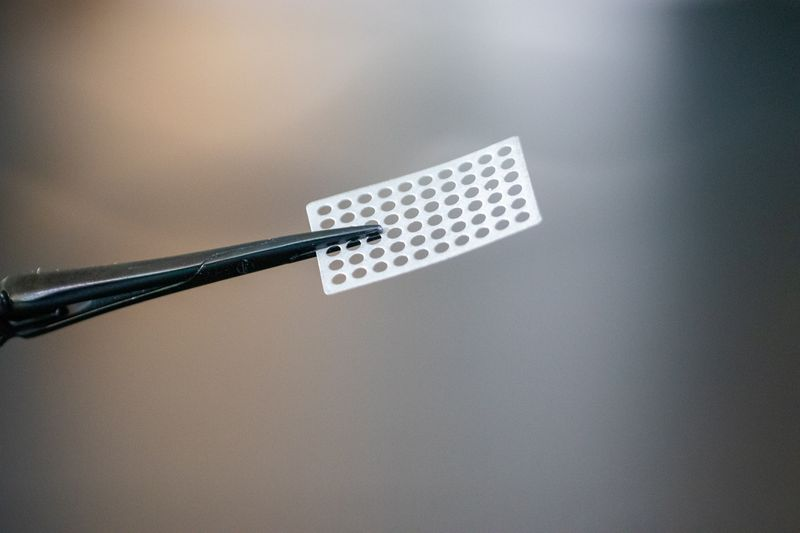 Membrana Sintética Titânio Lumina-Grid Macro Mesh (0,08x20x30mm com furos de 1,5mm) 3